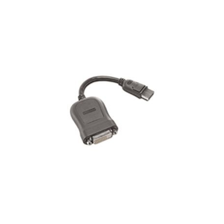 Lenovo - DVI cable - single link - DisplayPort (M) to DVI-D (F) - 20 cm - grey - for ThinkCentre M70; M720; M80; M90; M920; ThinkStation P340; P360; P620; V50t-13; V530-15 - 1