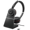 Jabra Evolve 75+ UC Stereo - Headset - on-ear - Bluetooth - wireless - active noise cancelling - USB