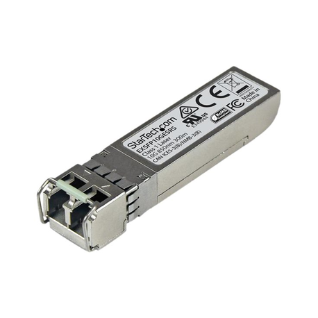 StarTech.com Juniper EX-SFP-10GE-SR Compatible SFP+ Module, 10GBASE-SR, 10GbE Multimode Fiber MMF Optic Transceiver, 10GE Gigabit Ethernet SFP+, LC Connector, 300m, 850nm, DDM, Mini GBIC - Lifetime Warranty (EXSFP10GESRS) - SFP+ transceiver module (equivalent to: Juniper EX-SFP-10GE-SR) - 10 GigE - 10GBase-SR - LC multi-mode - up to 300 m - 850 nm - 0