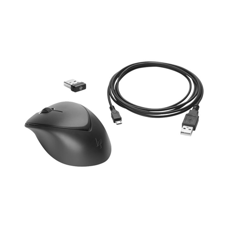 HP Premium - Mouse - right and left-handed - laser - 3 buttons - wireless - 2.4 GHz - USB wireless receiver - black - for ZBook 15u G3, 15u G4, 15u G5, 15u G6, 15v G5, 17 G3, 17 G4, 17 G5, 17 G6, Create G7 - 0