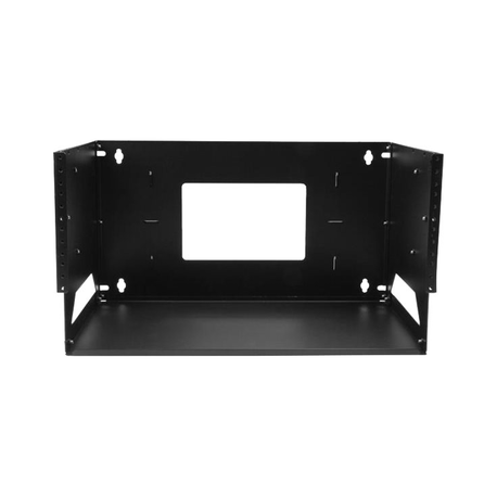 StarTech.com 4U Open Frame Wall Mount Network Rack w /  Built in Shelf - 2-Post Adjustable Depth (12" to 18") Equipment Rack - 75.2lbs (WALLSHELF4U) - Rack (wall mount) - black - 4U - 19" - for P / N: CABSCRWS1032 - 7