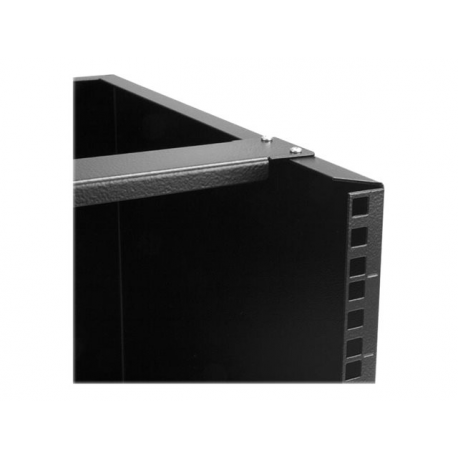 StarTech.com Wall Mount Patch Panel Rack - 4U Wall Mount Rack Shelf with Built in Shelf - 2 Post Open Frame Rack - Rack Shelf (WALLMOUNT8) - Cabinet - wall mountable - black - 8U - 12" - 3