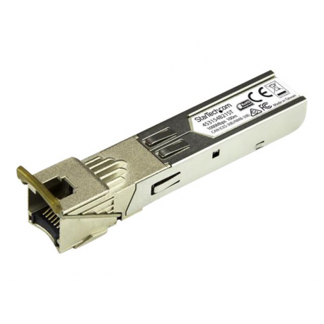 StarTech.com HPE 453154-B21 Compatible SFP Module, 1000BASE-T, SFP to RJ45 Cat6 / Cat5e, 1GE Gigabit Ethernet SFP, RJ-45 (Copper) 100m, HPE 6120XG, 6120G, Flex Fabric, Mini GBIC SFP Module - Lifetime Warranty (453154B21ST) - SFP (mini-GBIC) transceiver module (equivalent to: HP 453154-B21) - GigE - 1000Base-T - RJ-45 - up to 100 m - 1
