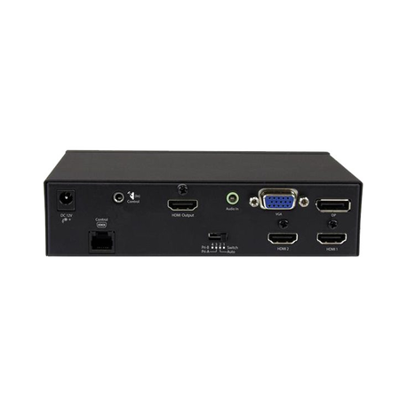 StarTech.com Multi-Input to HDMI Converter Switch - DisplayPort, VGA and Dual-HDMI to HDMI Switch - Priority and Automatic Switch - 4K (HDVGADP2HD) - Video / audio switch - desktop - for P / N: BOX4CABLE - 4