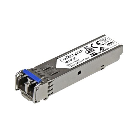 StarTech.com HPE J4859C Compatible SFP Module, 1000BASE-LX, 1GbE Single Mode (SMF) / Multi Mode MMF Fiber Optic Transceiver, LC Connector, 10km, 1310nm, DDM, HPE 1400, 1700, 1820, Mini GBIC - Lifetime Warranty (J4859CST) - SFP (mini-GBIC) transceiver module (equivalent to: HP J4859C) - GigE - 1000Base-LX - LC - up to 10 km - 1310 nm - for HPE 1700, 2610, 93XX, Switch XL 10 / 100 / 1000; HPE Aruba 2530, 2930F 24, 2930F 48, 5406 - 1