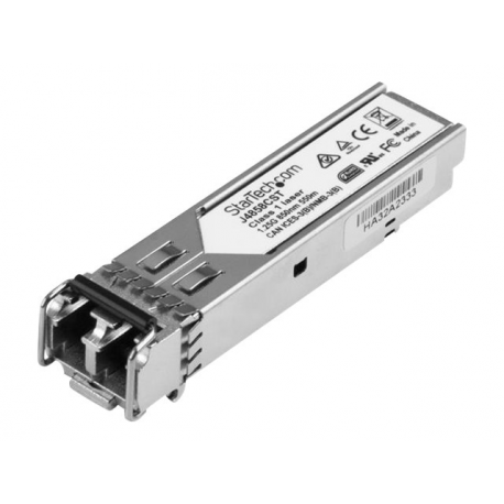 StarTech.com HPE J4858C Compatible SFP Module, 1000BASE-SX, 1GbE Multi Mode (MMF) Fiber Optic Transceiver, 1GE Gigabit Ethernet SFP, LC Connector, 550m, 850nm, DDM, HPE 1400, 1700, 1820 - Lifetime Warranty (J4858CST) - SFP (mini-GBIC) transceiver module (equivalent to: HP J4858C) - GigE - 1000Base-SX - LC multi-mode - up to 550 m - 850 nm - for P / N: IES101G2SFPW, IES101GP2SFW - 1