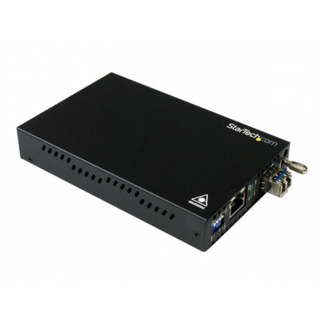 StarTech.com Singlemode (SM) LC Fiber Media Converter for 1Gbe Network - 20km - Gigabit Ethernet - 1310nm - with SFP Transceiver (ET91000SM20) - Fibre media converter - GigE - 1000Base-LX, 1000Base-T - RJ-45  /  LC single-mode - up to 20 km - 1310 nm - for P / N: SVA12M2NEUA, SVA12M5NA - 2