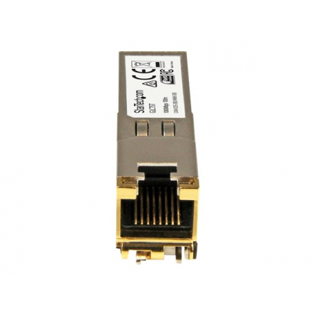 StarTech.com Cisco GLC-T Compatible SFP Module, 1000BASE-T, SFP to RJ45 Cat6 / Cat5e, 1GE Gigabit Ethernet SFP, RJ-45 (Copper) 100m, Cisco Firepower, ASR920, IE2000, Mini GBIC Transceiver - Lifetime Warranty (GLCT10PKST) - SFP (mini-GBIC) transceiver module (equivalent to: Cisco GLC-T) - GigE - 1000Base-T - RJ-45 - up to 100 m (pack of 10) - 6