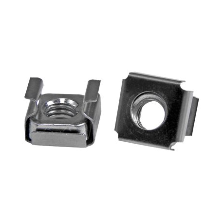 StarTech.com M6 Cage Nuts - 100 Pack - M6 Mounting Cage Nuts for Server Rack & Cabinet (CABCAGENTS62) - Cage nuts (pack of 100) - for P / N: RACK-18U-20-WALL-OA, RACK-21U-20-WALL-OA, RACK-24U-20-WALL-OA, RK3236BKF, WALLMOUNT4 - 1