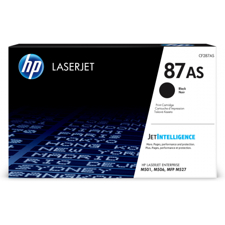 HP 87AS - Black - original - LaserJet - toner cartridge (CF287AS) - for LaserJet Managed E50045; LaserJet Managed Flow MFP E52545 - 1