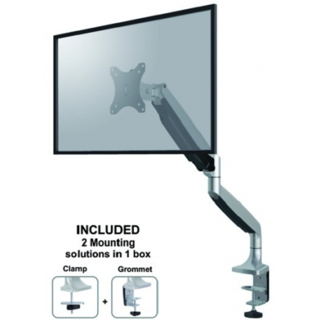 Neomounts by Newstar Select NM-D750 - Mounting kit - for LCD display (full-motion) - silver - screen size: 10"-32" - clamp mountable, grommet, desk-mountable - 4