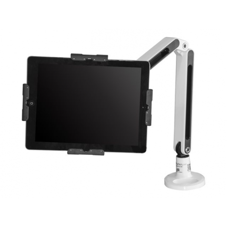 StarTech.com Desk-Mount Tablet Arm - Articulating Tablet Mount - For 9" to 11" Tablets - iPad or Android Tablet Holder - Lockable - Steel - Mounting kit - for tablet (adjustable arm) - plastic, steel - white - screen size: 9"-11" - desk-mountable - TAA Compliant - for P / N: DK30CHPH, STSCART - 1