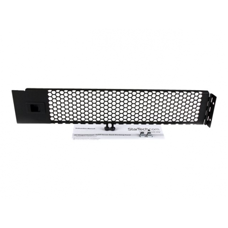 StarTech.com Blanking Panel - 2U - Vented - Hinged Rack Panel - 19in - TAA Compliant - Tool-less Installation - Filler Panel (RKPNLHV2U) - Blank panel - front - black - 2U - 19" - for P / N: RK2433BKM, RK2537BKM, RK3236BKF, RK4236BKB, RK4242BK24, RK4242BK30, RKQMCAB12V2 - 3