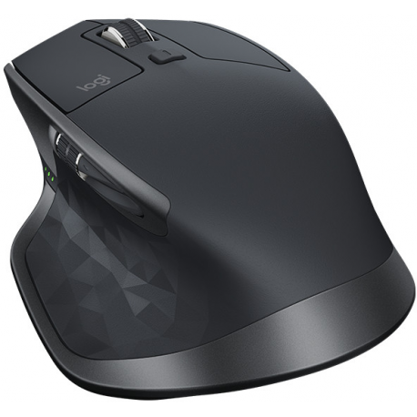 Logitech MX Master 2S - Mouse - laser - 7 buttons - wireless - Bluetooth, 2.4 GHz - Logitech Unifying receiver - graphite - 4