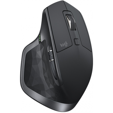 Logitech MX Master 2S - Mouse - laser - 7 buttons - wireless - Bluetooth, 2.4 GHz - Logitech Unifying receiver - graphite - 6