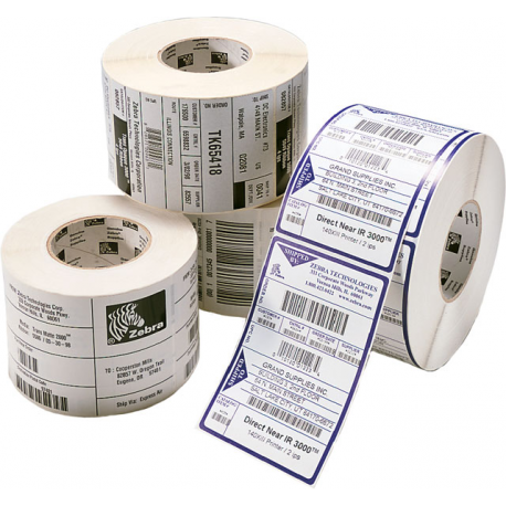 Zebra Z-Slip - Polypropylene (PP) - permanent acrylic adhesive - perforated - clear - 111.1 x 174.6 mm 2320 label(s) (4 sheet(s) x 580) labels - for Zebra GX420; GK Series GK420; G-Series GC420; GX Series GX420, GX430; TLP 2844, 38XX - 0