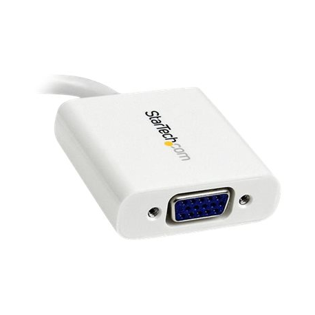 StarTech.com Mini DisplayPort to VGA Adapter - White - 1080p - Thunderbolt to VGA Monitor Adapter - Mini DP to VGA Converter (MDP2VGAW) - Video converter - VGA - DisplayPort - white - 3