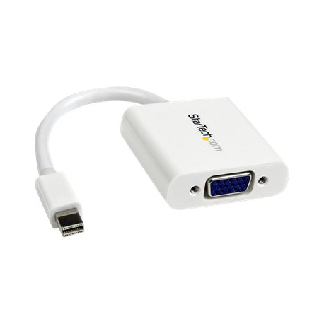 StarTech.com Mini DisplayPort to VGA Adapter - White - 1080p - Thunderbolt to VGA Monitor Adapter - Mini DP to VGA Converter (MDP2VGAW) - Video converter - VGA - DisplayPort - white - 6