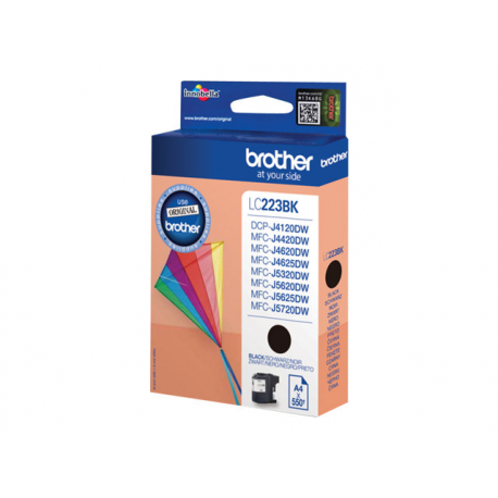 Brother LC223BK - Black - original - ink cartridge - for Brother DCP-J4120, J562, MFC-J4625, J480, J5320, J680, J880; Business Smart MFC-J4420 - 1