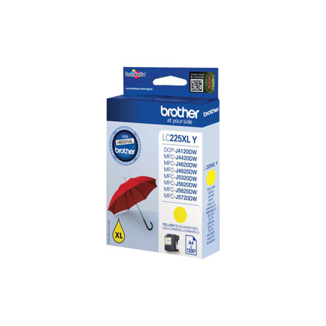 Brother LC225XLY - Yellow - original - ink cartridge - for Brother DCP-J4120, MFC-J4420, J4620, J5320, J5620, J5625, J5720; Business Smart MFC-J4420 - 1
