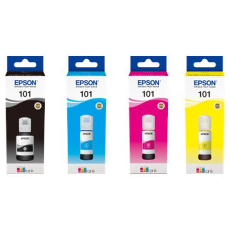 Epson 101 - 70 ml - yellow - original - ink tank - for Epson L4260, L4266, L6190, L6260, L6270, L6276, L6290; EcoTank L14150; EcoTank ITS L4150 - 0