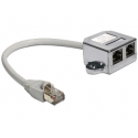 DeLOCK RJ45 Port Doubler - Ethernet 100Base-TX splitter - RJ-45 (M) to RJ-45 (4 pin) (F) - 15 cm