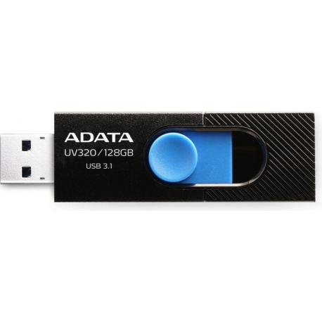 ADATA UV320 - USB flash drive - 128 GB - USB 3.1 - black / blue - 0