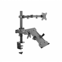 ART L-24 - Mounting kit - for LCD display / notebook (adjustable arm) - metal - black - screen size: 13"-32" - desk-mountable