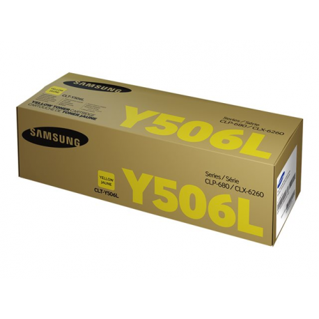 Samsung CLT-Y506L - High Yield - yellow - original - toner cartridge (SU515A) - for Samsung CLP-680DW, CLP-680ND, CLX-6260FD, CLX-6260FR, CLX-6260FW, CLX-6260ND - 0