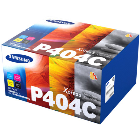 Samsung CLT-P404C - 4-pack - black, yellow, cyan, magenta - original - toner cartridge (SU365A) - for Samsung CLX-3302, 3303, 3304, 3307; Xpress SL-C432, C433, C462, C463, C467, C482, C483 - 1