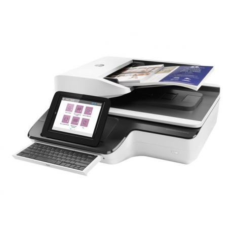HP ScanJet Enterprise Flow N9120 fn2 - Document scanner - flatbed: CCD  /  ADF: CIS - Duplex - 297 x 864 mm - 600 dpi x 600 dpi - up to 120 ppm (mono)  /  up to 120 ppm (colour) - ADF (200 sheets) - up to 20000 scans per day - USB 2.0, Gigabit LAN, USB 2.0 (Host) - 0