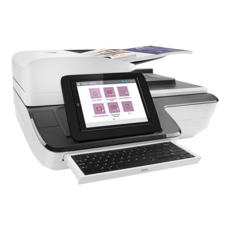 HP ScanJet Enterprise Flow N9120 fn2 - Document scanner - flatbed: CCD  /  ADF: CIS - Duplex - 297 x 864 mm - 600 dpi x 600 dpi - up to 120 ppm (mono)  /  up to 120 ppm (colour) - ADF (200 sheets) - up to 20000 scans per day - USB 2.0, Gigabit LAN, USB 2.0 (Host) - 3