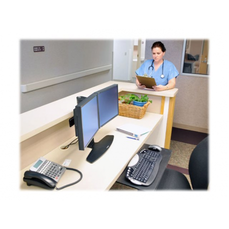 Ergotron Neo-Flex - Stand - for 2 LCD displays - black - screen size: up to 24" - desktop - 5