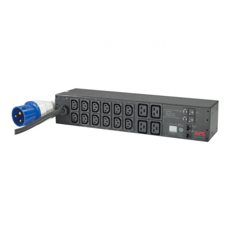 APC Metered Rack PDU AP7822B - Power distribution unit (rack-mountable) - AC 200 / 208 / 230 V - input: IEC 60309 32A - output connectors: 16 (IEC 60320 C13, IEC 60320 C19) - 2U - 3.66 m cord - for P / N: SCL400RMJ1U, SCL500RMI1UC, SCL500RMI1UNC, SMTL1000RMI2UC, SMTL750RMI2UC - 2