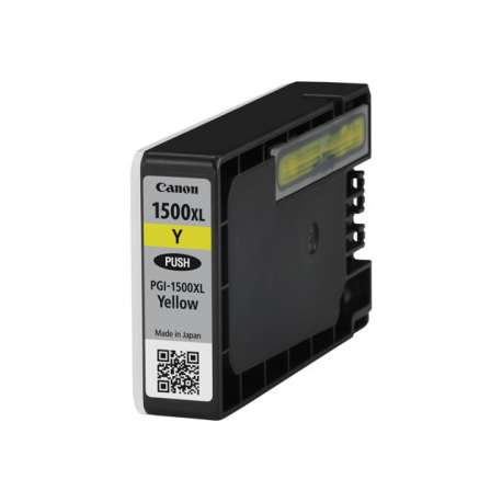 Canon PGI-1500XL Y - 12 ml - High Yield - yellow - original - ink tank - for MAXIFY MB2050, MB2150, MB2155, MB2350, MB2750, MB2755 - 3