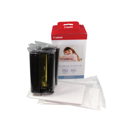 Canon KP-108IN - Colour (cyan, magenta, yellow) - original - print ribbon cassette and paper kit - for SELPHY CP1000, CP1200, CP1300, CP330, CP530, CP780, CP790, CP800, CP820, CP900, CP910 - 1