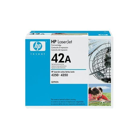 HP 42A - Black - original - LaserJet - toner cartridge (Q5942A) - for LaserJet 4240, 4250, 4350 - 2