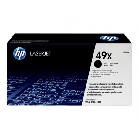 HP 49X - High Yield - black - original - LaserJet - toner cartridge (Q5949X) - for LaserJet 1320, 1320n, 1320nw, 1320t, 1320tn, 3390, 3392 - 6