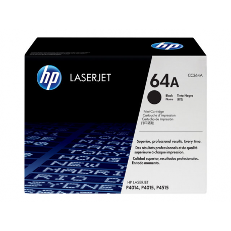 HP 64A - Black - original - LaserJet - toner cartridge (CC364A) - for LaserJet P4014, P4015, P4515 - 2