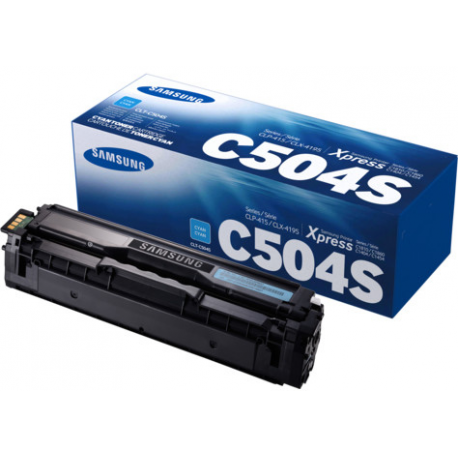 Samsung CLT-C504S - Cyan - original - toner cartridge (SU025A) - for Samsung CLP-415, CLX-4195; MultiXpress SL-C1453, C1454; Xpress SL-C1404, C1810, C1860 - 1
