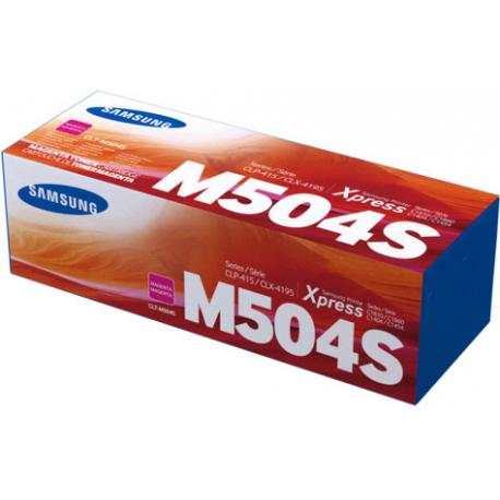 Samsung CLT-M504S - Magenta - original - toner cartridge (SU292A) - for Samsung CLP-415, CLX-4195; MultiXpress SL-C1453, C1454; Xpress SL-C1404, C1810, C1860 - 2