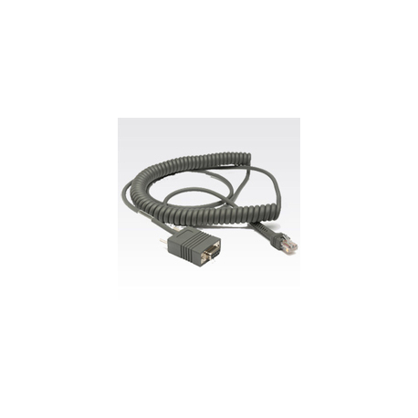Zebra - Serial cable - DB-9 (F) - 3.7 m - coiled - for Symbol LS2208 - 0