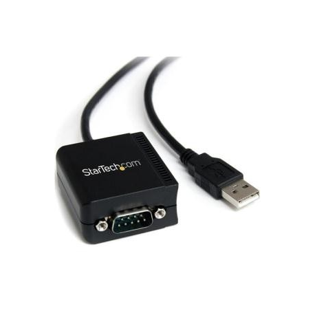 StarTech.com USB to Serial Adapter - Optical Isolation - USB Powered - FTDI USB to Serial Adapter - USB to RS232 Adapter Cable (ICUSB2321FIS) - Serial adapter - USB - RS-232 - black - 4