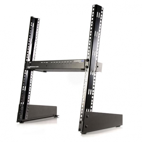 StarTech.com 12U Open Frame Network Rack - 19" 2 Post Free Standing Desktop Rack for Computer, AV, Media, IT, Data & Server Room Equipment (RK12OD) - Rack open frame - black - 12U - 19" - for P / N: CABCAGENUTS6, CABSCREWM52, CABSCREWSM6, CABSCRWM520, CABSCRWM620, CABSCRWS1224 - 4