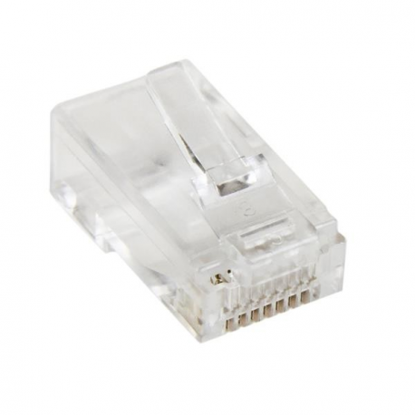 StarTech.com Cat5e RJ45 Stranded Modular Plug Connector - 50 Pkg - Bulk Cat 5e Plugs - 50x RJ45 Ends (CRJ4550PK) - Network connector - RJ-45 (M) - CAT 5e (pack of 50) - 1
