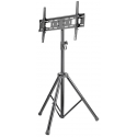 Manhattan TV & Monitor Mount, Tripod Floor Stand, 1 screen, Screen Sizes: 37-65", Black, VESA 200x200 to 600x400mm, Max 35kg, LFD, Lifetime Warranty - Stand - for flat panel (tripod) - plastic, steel - black - screen size: 37"-70" - floor-standing