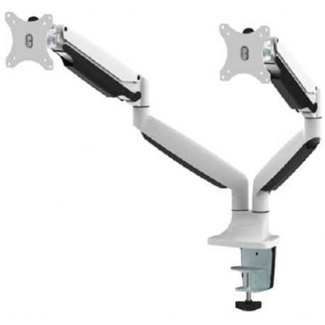 Neomounts by Newstar Select NM-D750D - Mounting kit - for 2 LCD displays (full-motion) - white - screen size: 10"-32" - clamp mountable, grommet, desk-mountable - 0