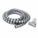 LogiLink Cable Spiral Wrapping Band - Cable management tube - 2.5 m - grey