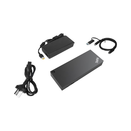Lenovo ThinkPad Hybrid USB-C with USB-A Dock - Docking station - USB-C - 2 x HDMI, 2 x DP - GigE - 135 Watt - pro Miix 520-12IKB; Tablet 10; ThinkPad E480; E580; L380; L380 Yoga; L470; L480; L580; P51s; P52s; T25; T470; T470p; T470s; T480; T480s; T570; T580; X1 Carbon; X1 Tablet; X1 Yoga; X270; X280; ThinkPad Yoga 370 - 0
