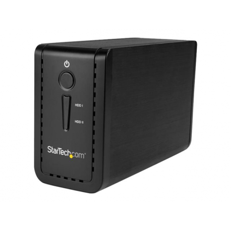 StarTech.com 3.5" External Dual Hard Drive Enclosure - Raid - USB-C and USB-A - SATA 6Gbps - 2 Bay USB 3.1 SSD / HDD Enclosure (S352BU313R) - Hard drive array - 2 bays (SATA-600) - USB 3.1 (external) - for P / N: TBLT3MM1MA, TBLT3MM2M, TBLT3MM2MA - 1